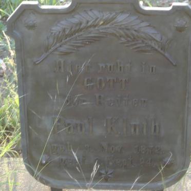 KLUTH Paul  1872-