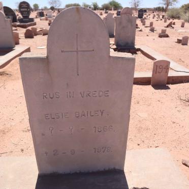 BAILEY Elsie 1866-1978