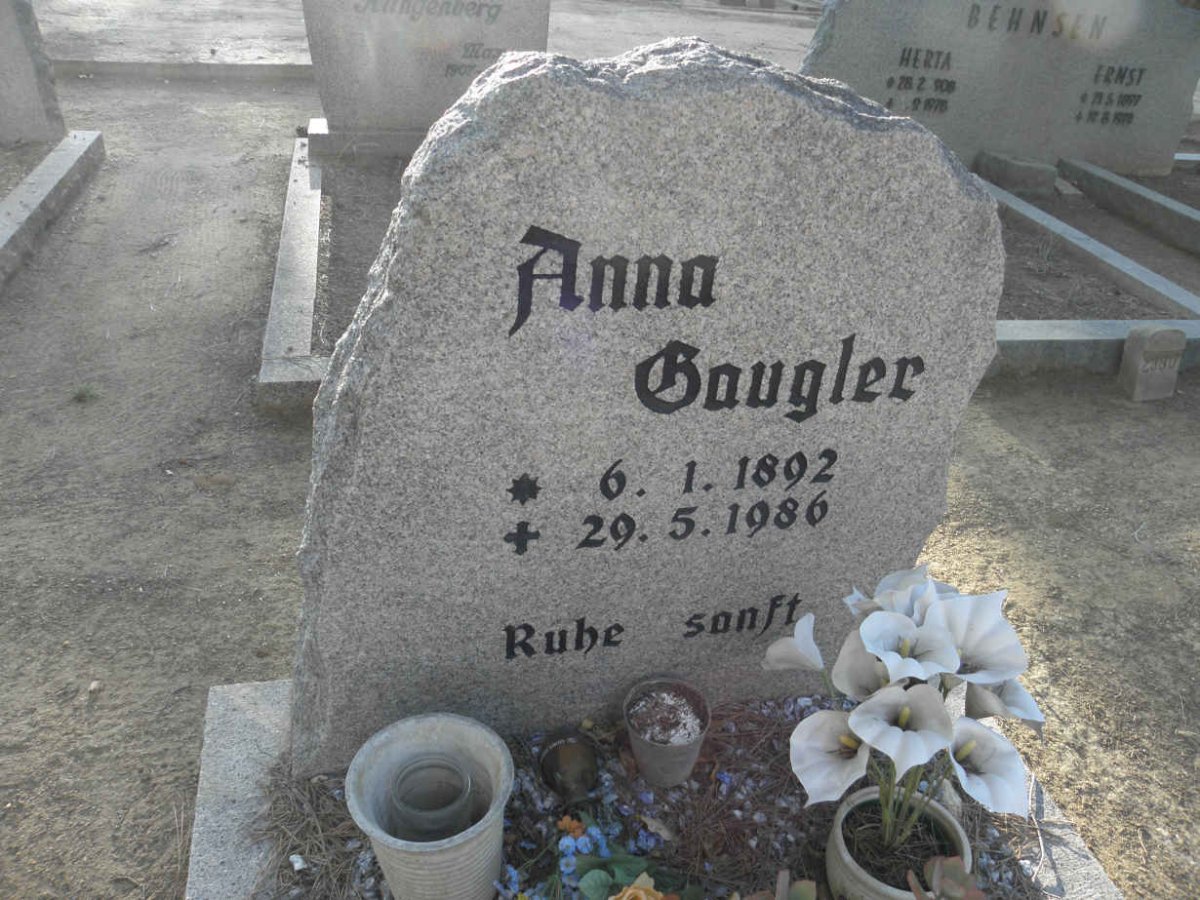 GAUGLER Anna 1892-1986