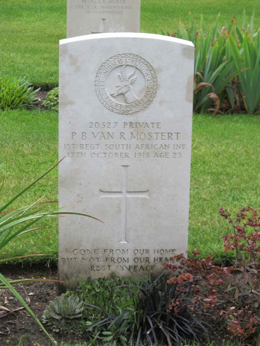 MOSTERT P.B., van R. -1918