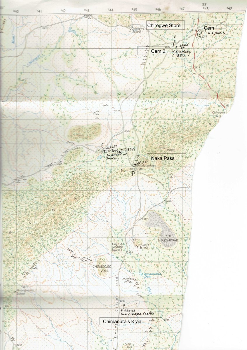 1. Location of grave for H.E. DAVIES