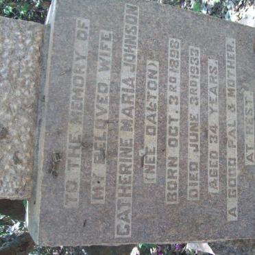 JOHNSON Catherine Maria nee DALTON 1898-1933