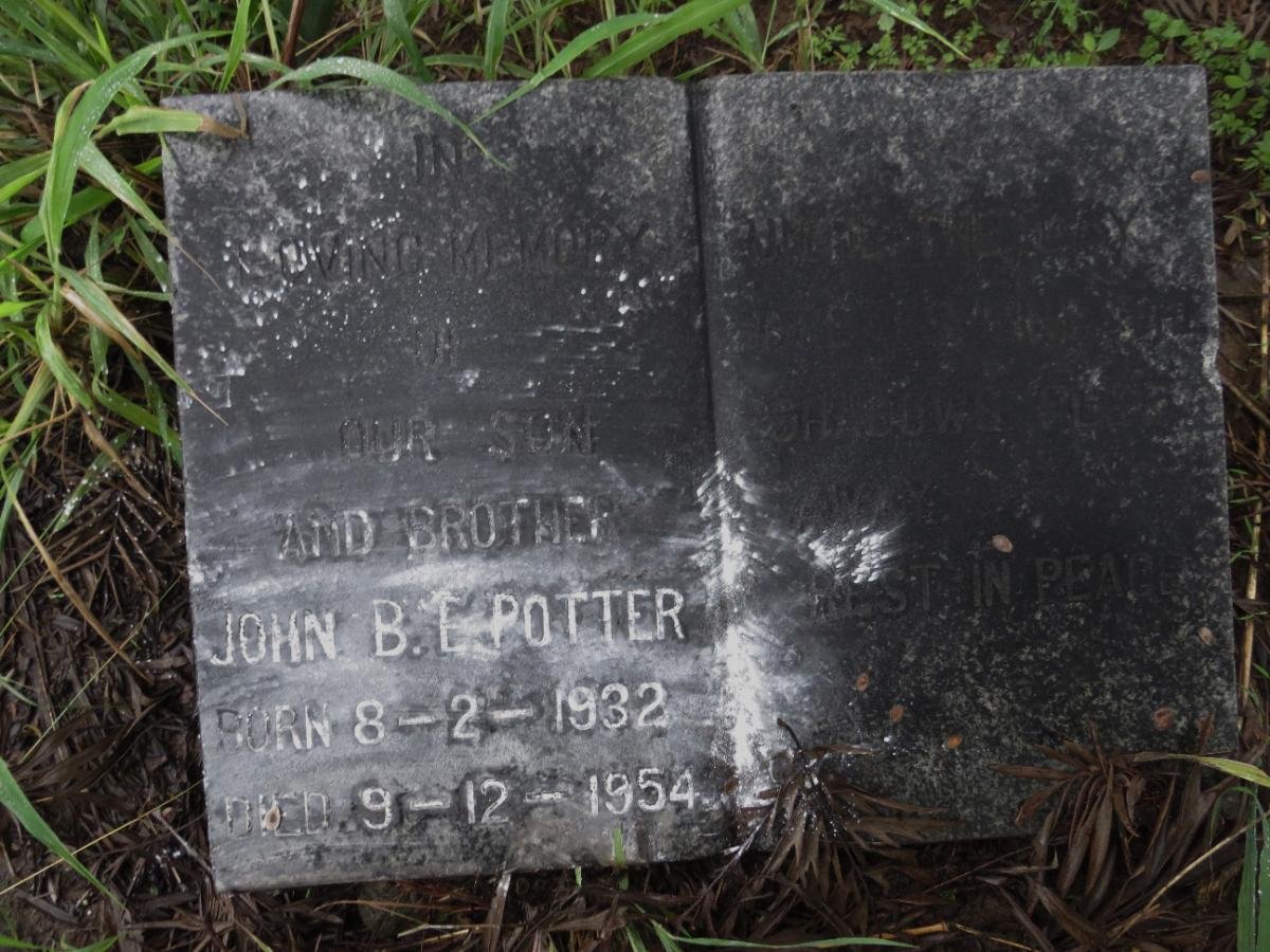 POTTER John B.E. 1932-1954