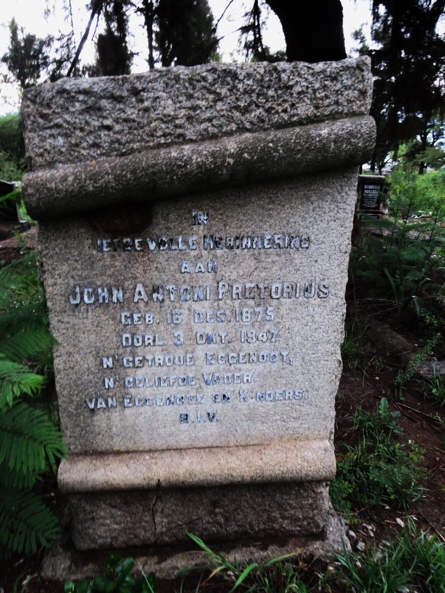 PRETORIUS John Antoni 1875-1947